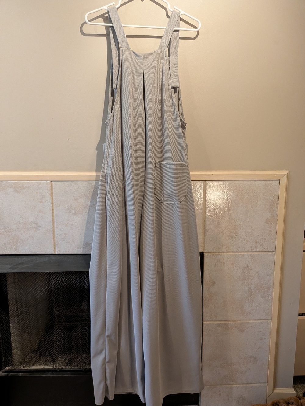 Halara, Waffle Pocket Casual Overalls, Mink Ash, Size L - Picture 7 of 8